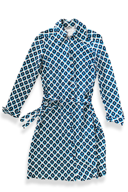 1990s Diane Von Furstenberg Geometric-Print Dress