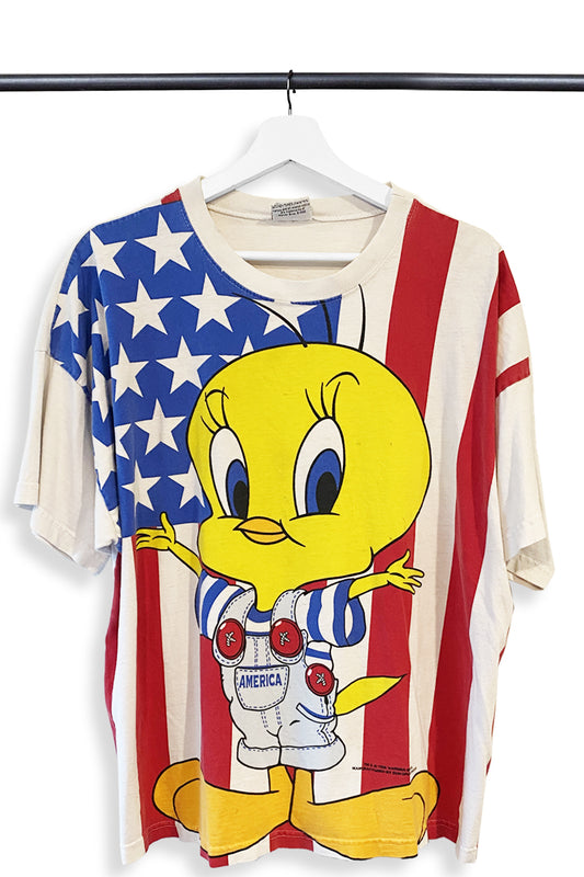 1995 Tweety Bird "America" Boxy T-Shirt