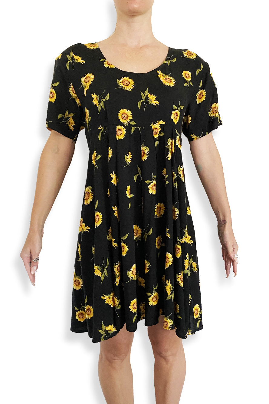 90s sunflower outlet dress